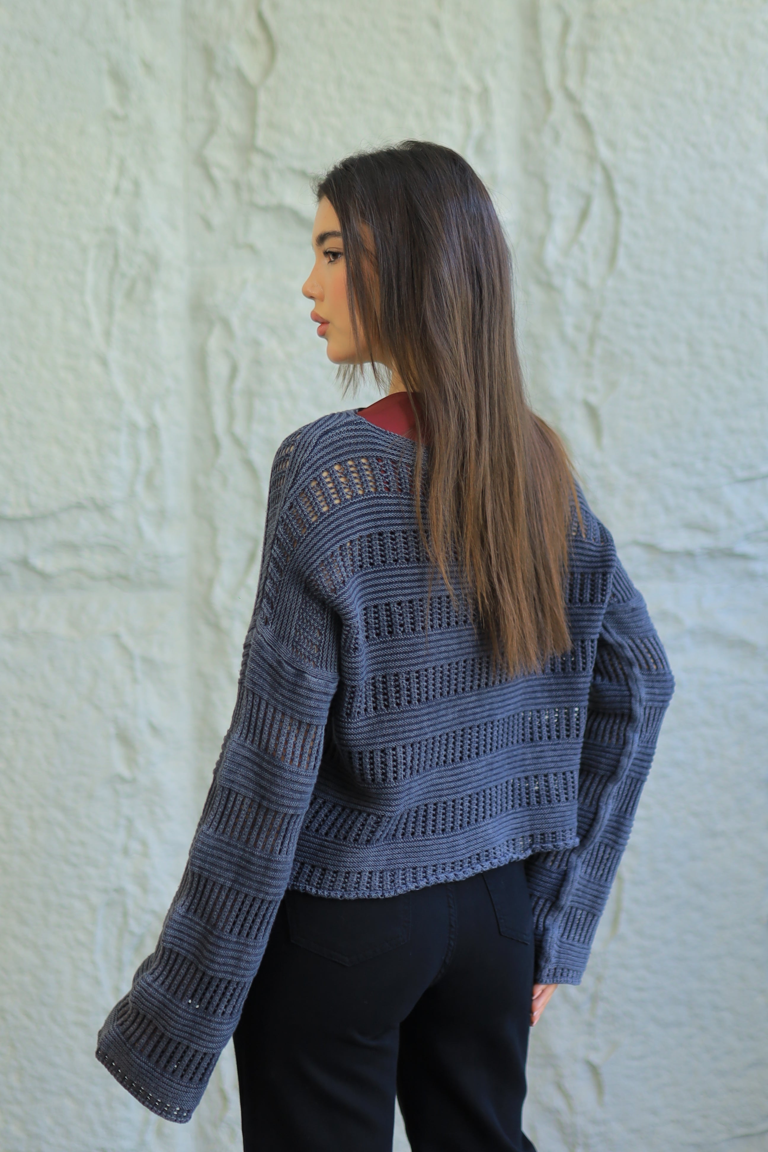 OPEN-KNIT SWEATER