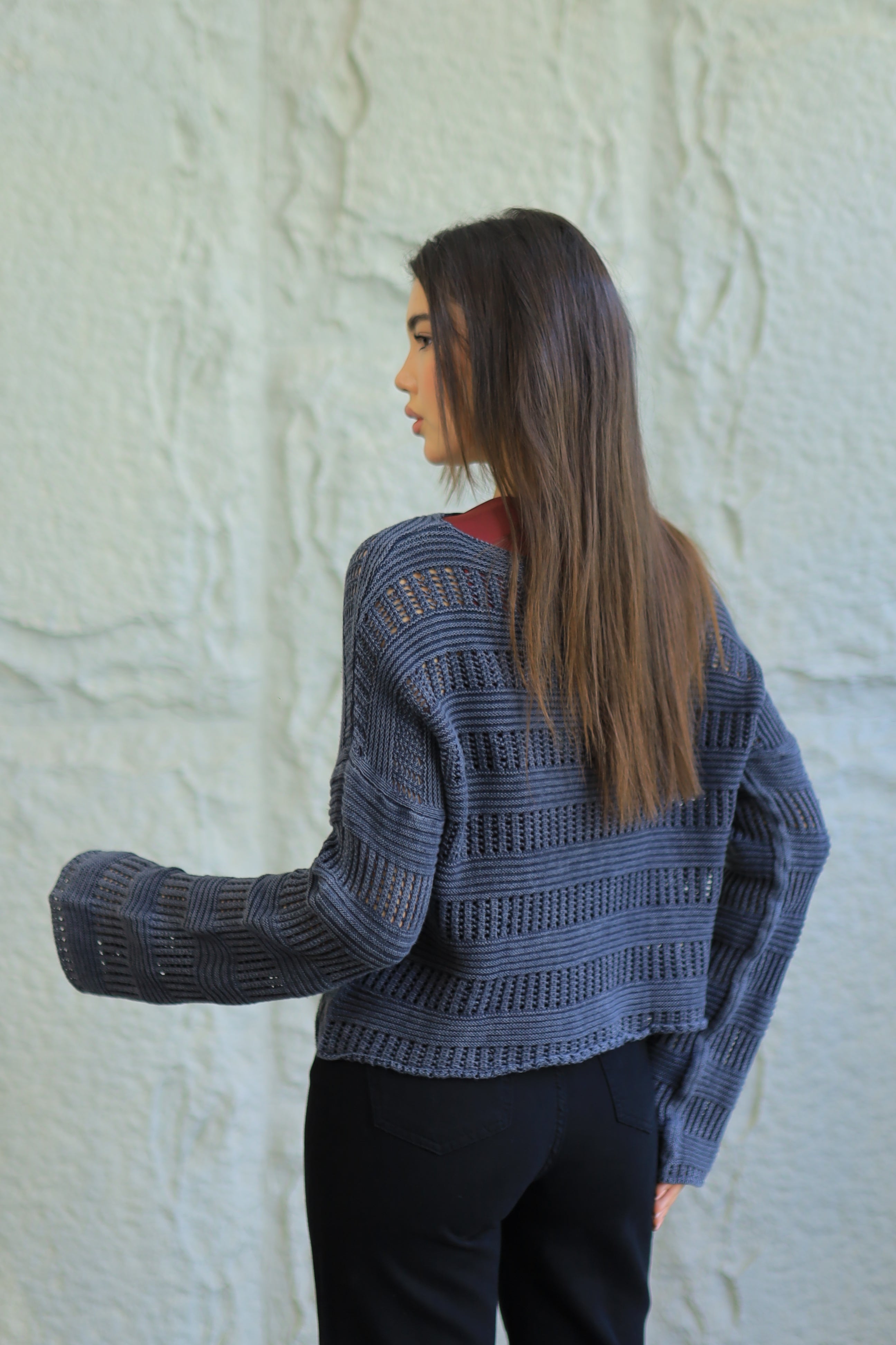 OPEN-KNIT SWEATER