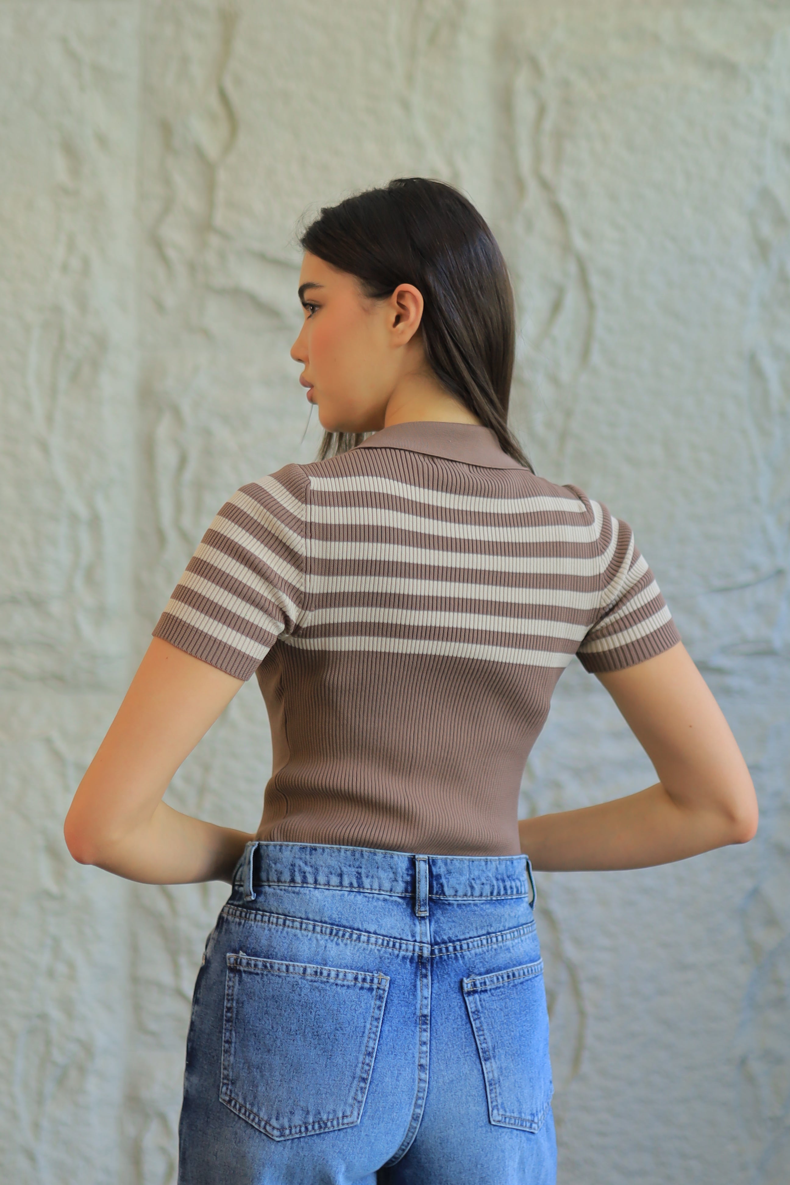PARISIAN STRIPED KNIT POLO