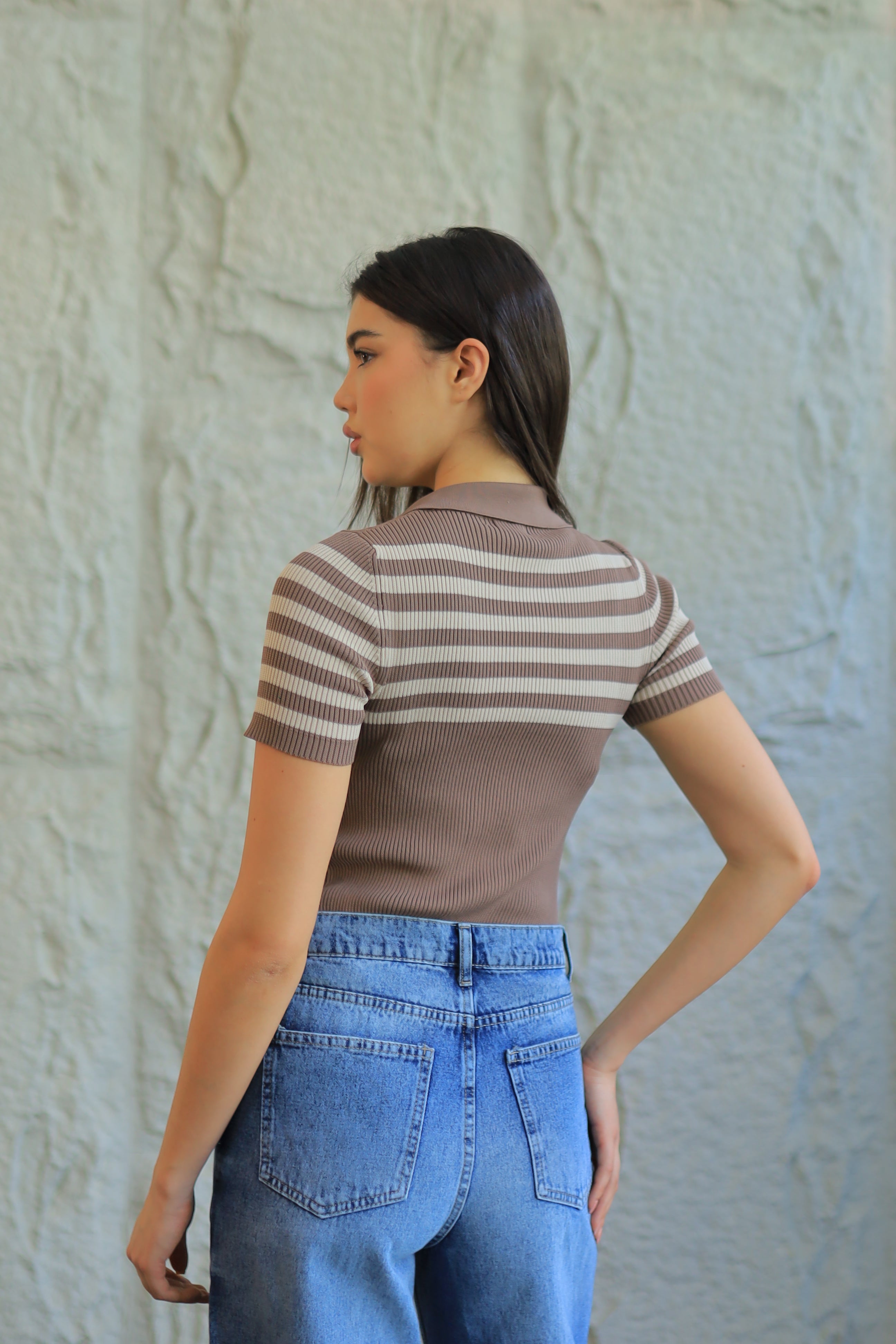 PARISIAN STRIPED KNIT POLO