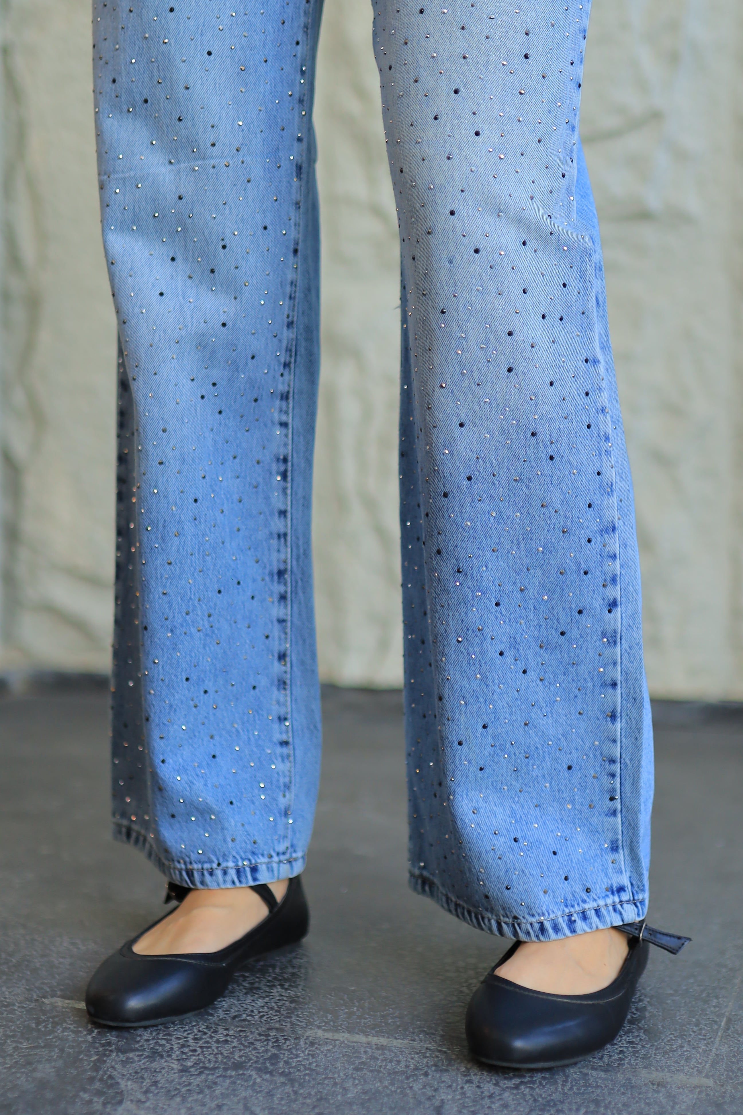 STARDUST STUDDED DENIM JEANS
