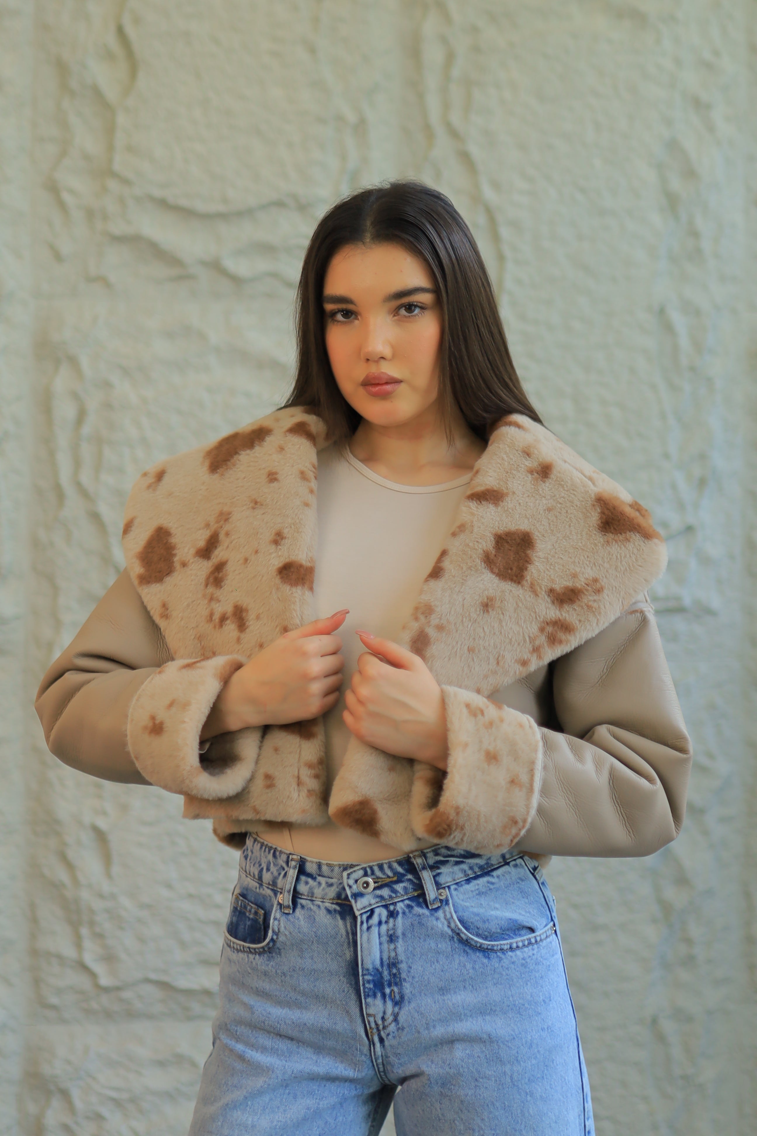 Double-Face Faux Shearling Jacket