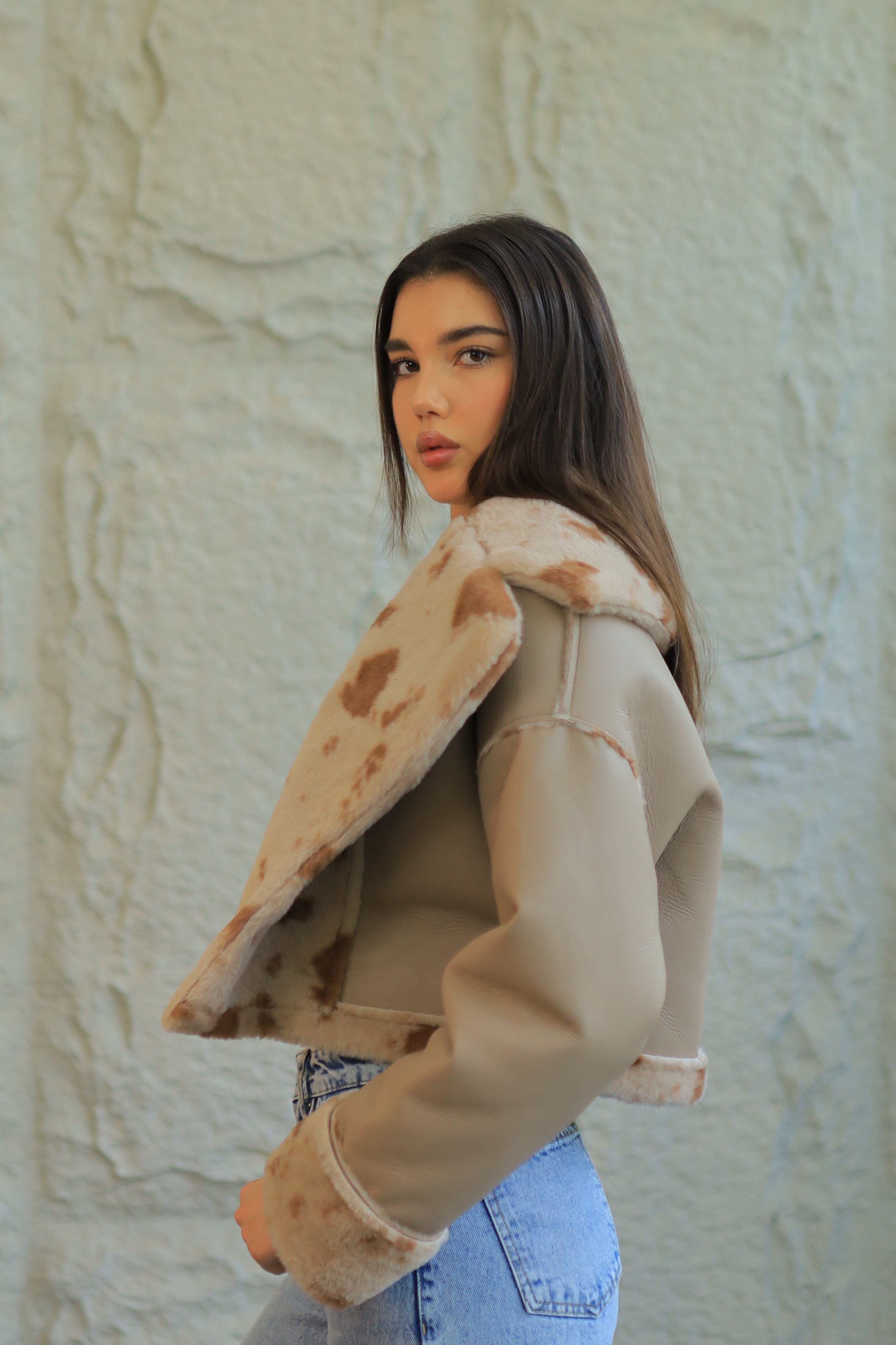 Double-Face Faux Shearling Jacket