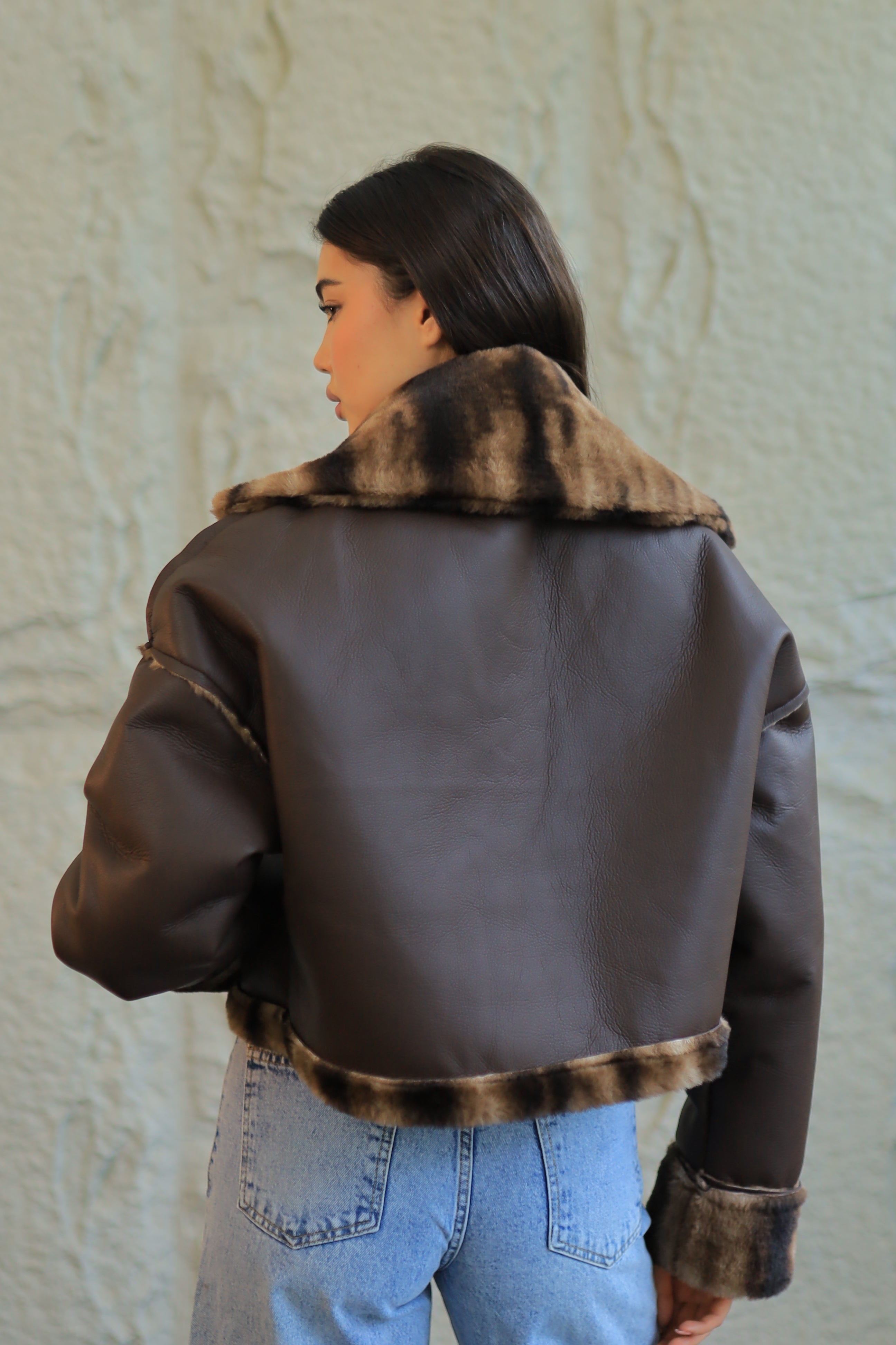 Double-Face Faux Shearling Jacket