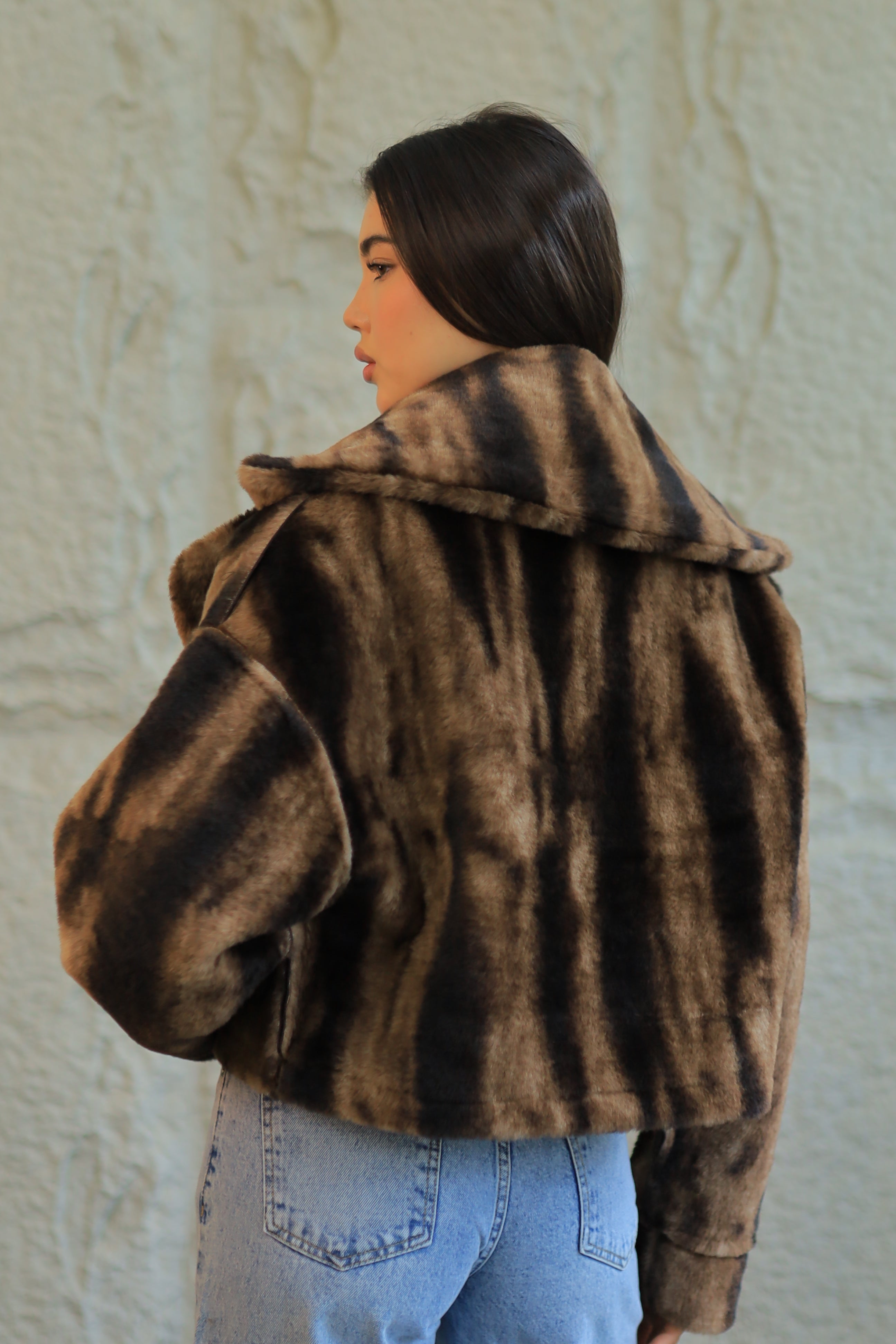 Double-Face Faux Shearling Jacket