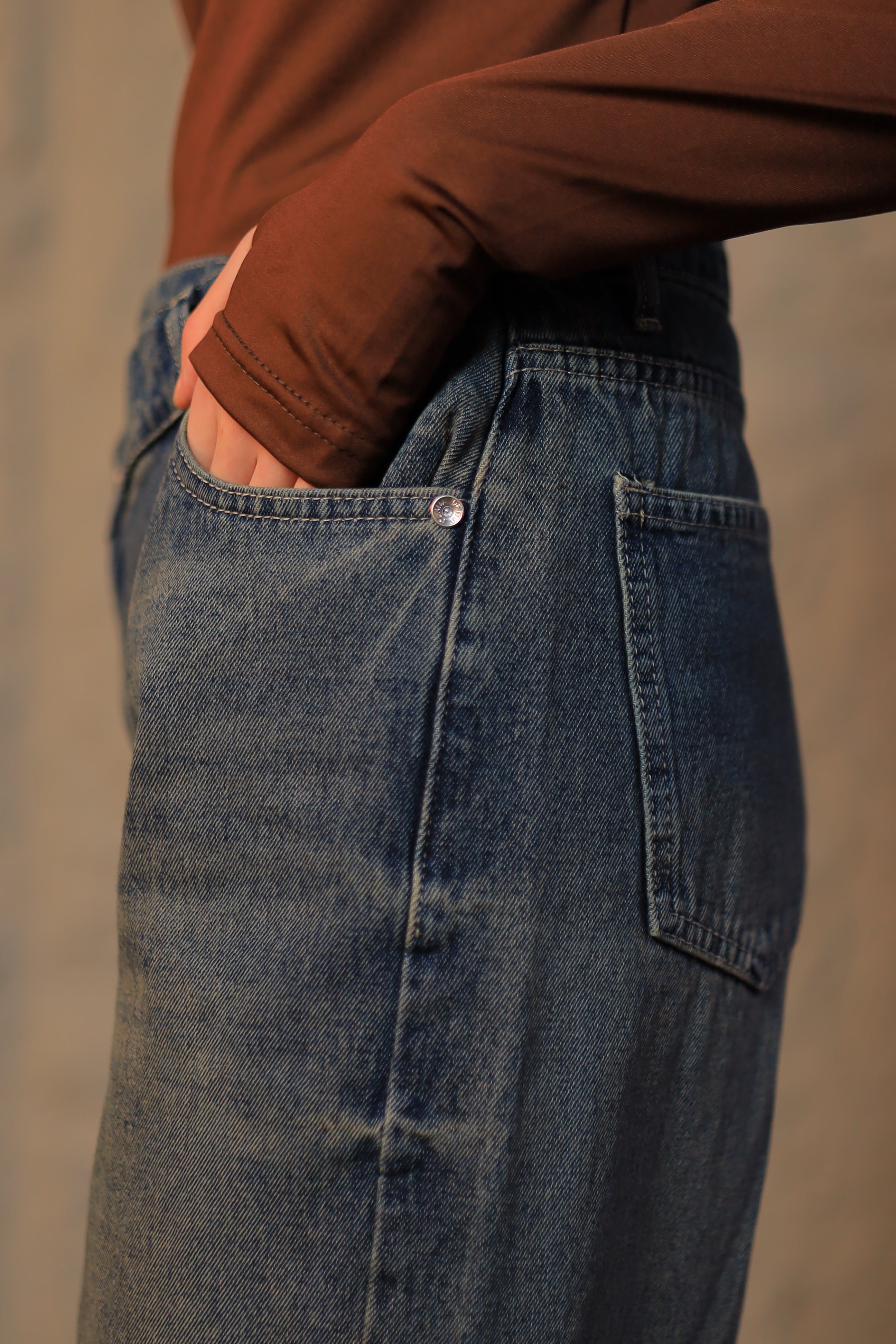 Dark Wash Wide-Leg Jeans