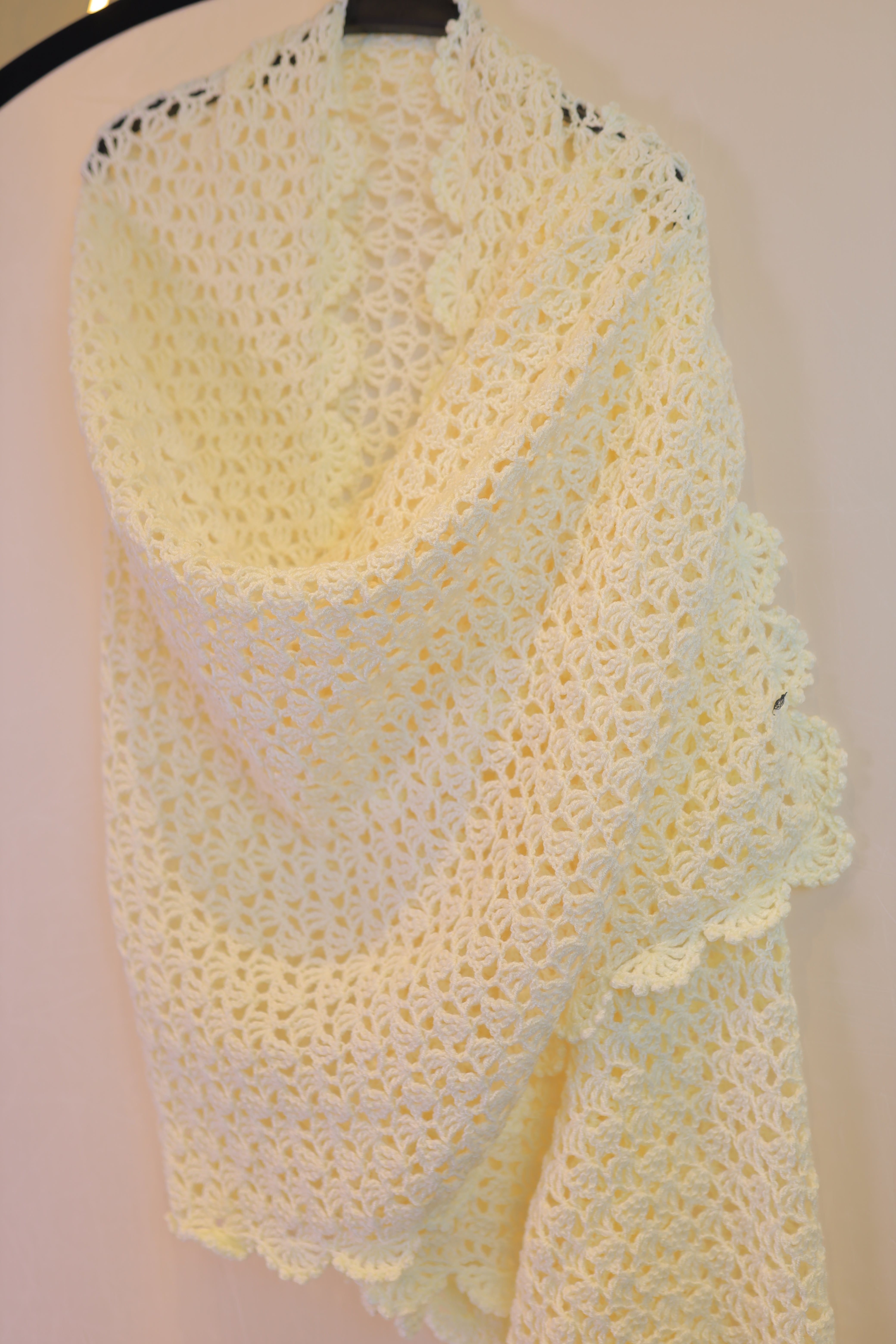 HANDMADE CROCHET SHAWL - VANILLA CREAM