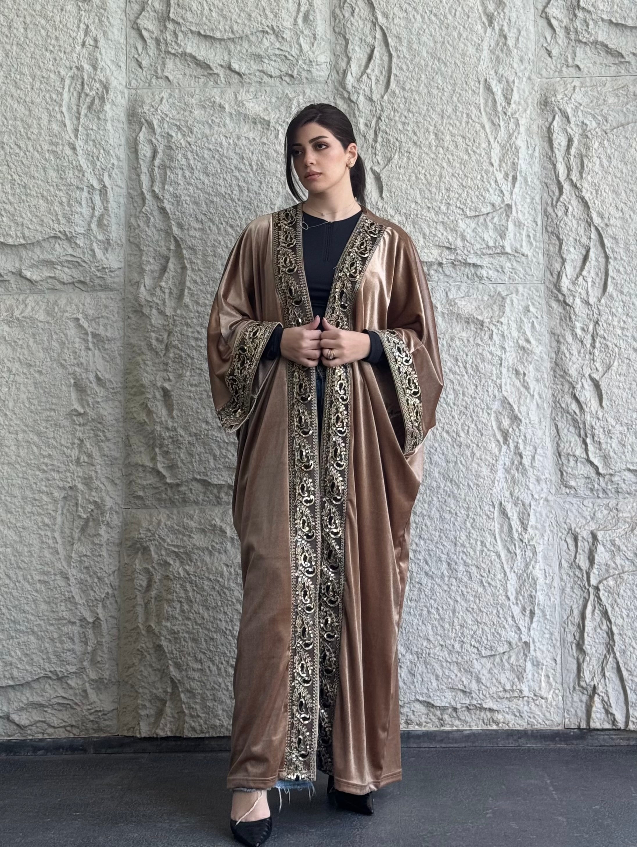Midnight Majesty Embroidered Kaftan