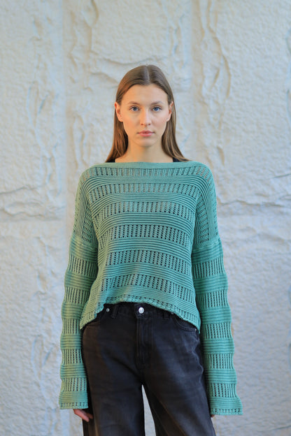 OPEN-KNIT SWEATER