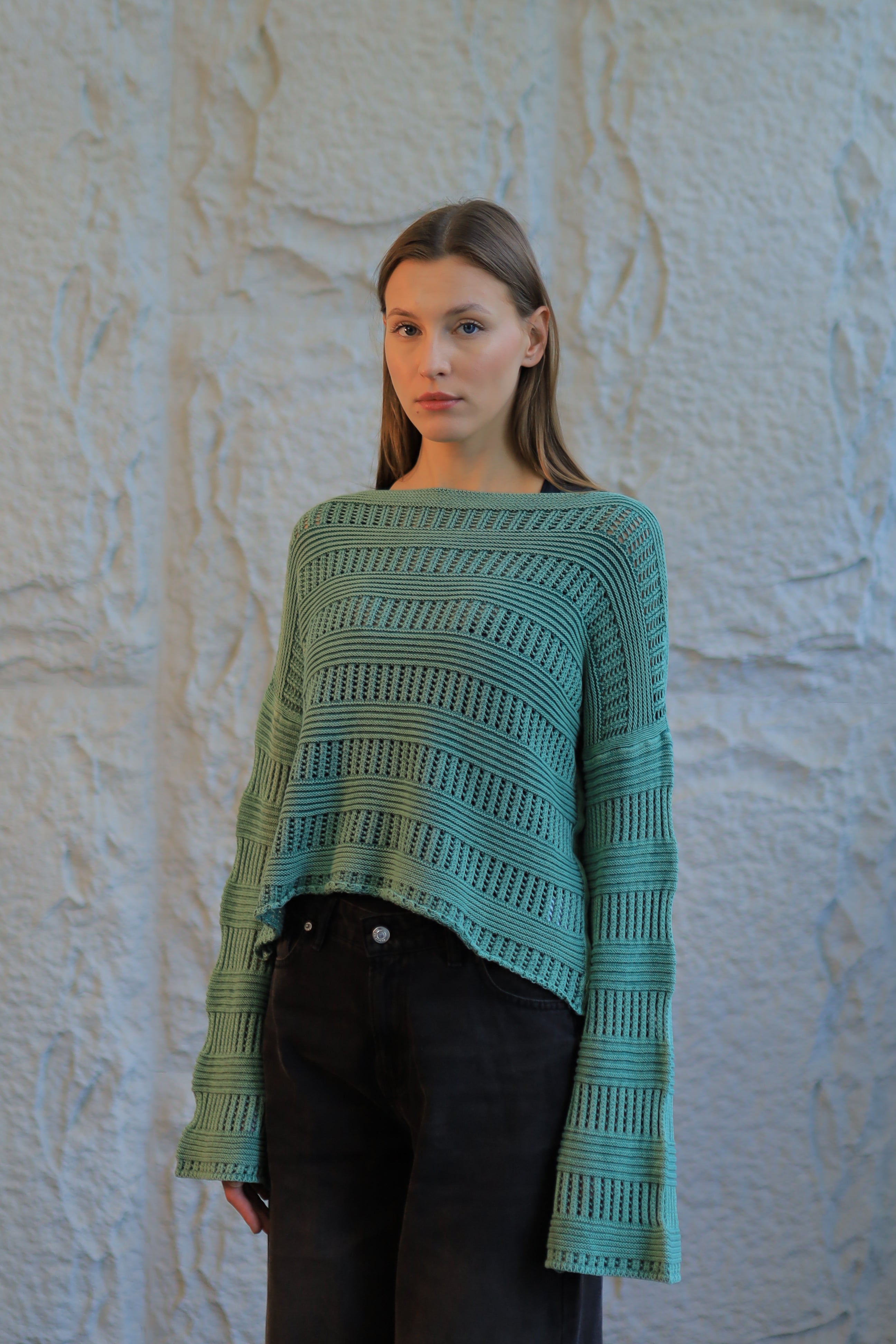 OPEN-KNIT SWEATER