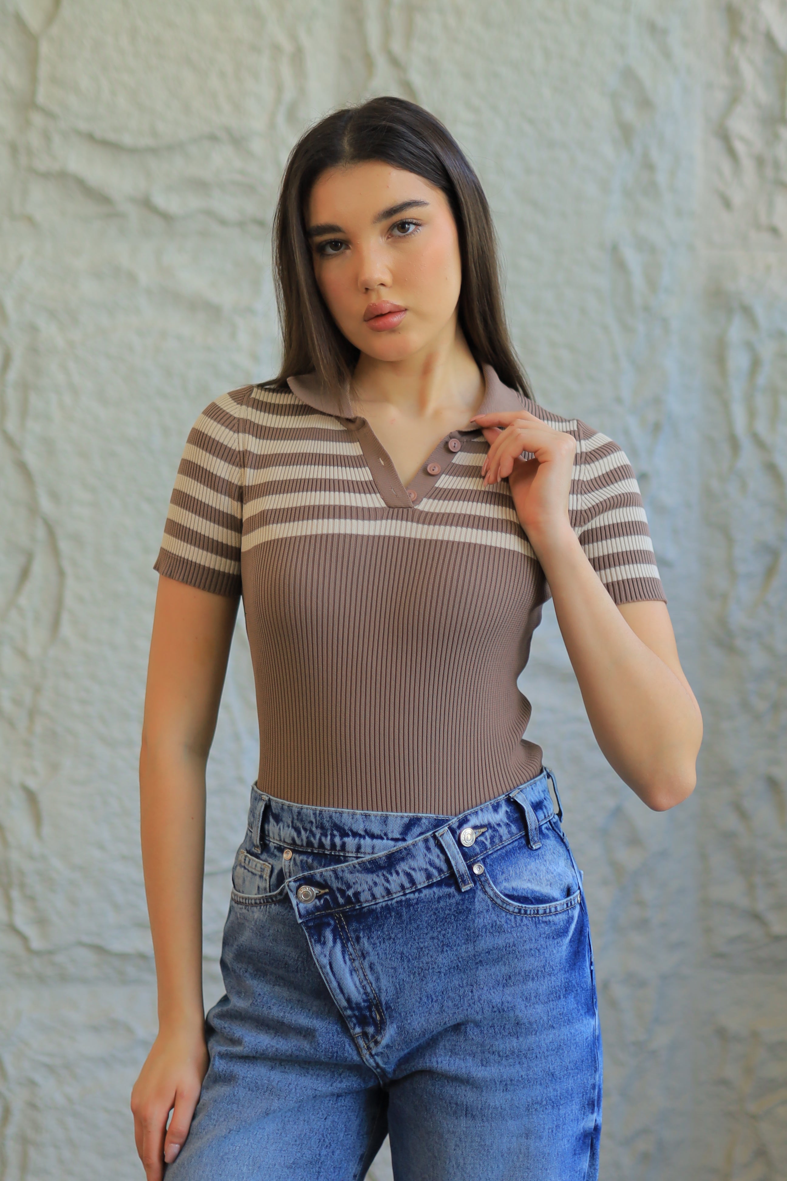 PARISIAN STRIPED KNIT POLO