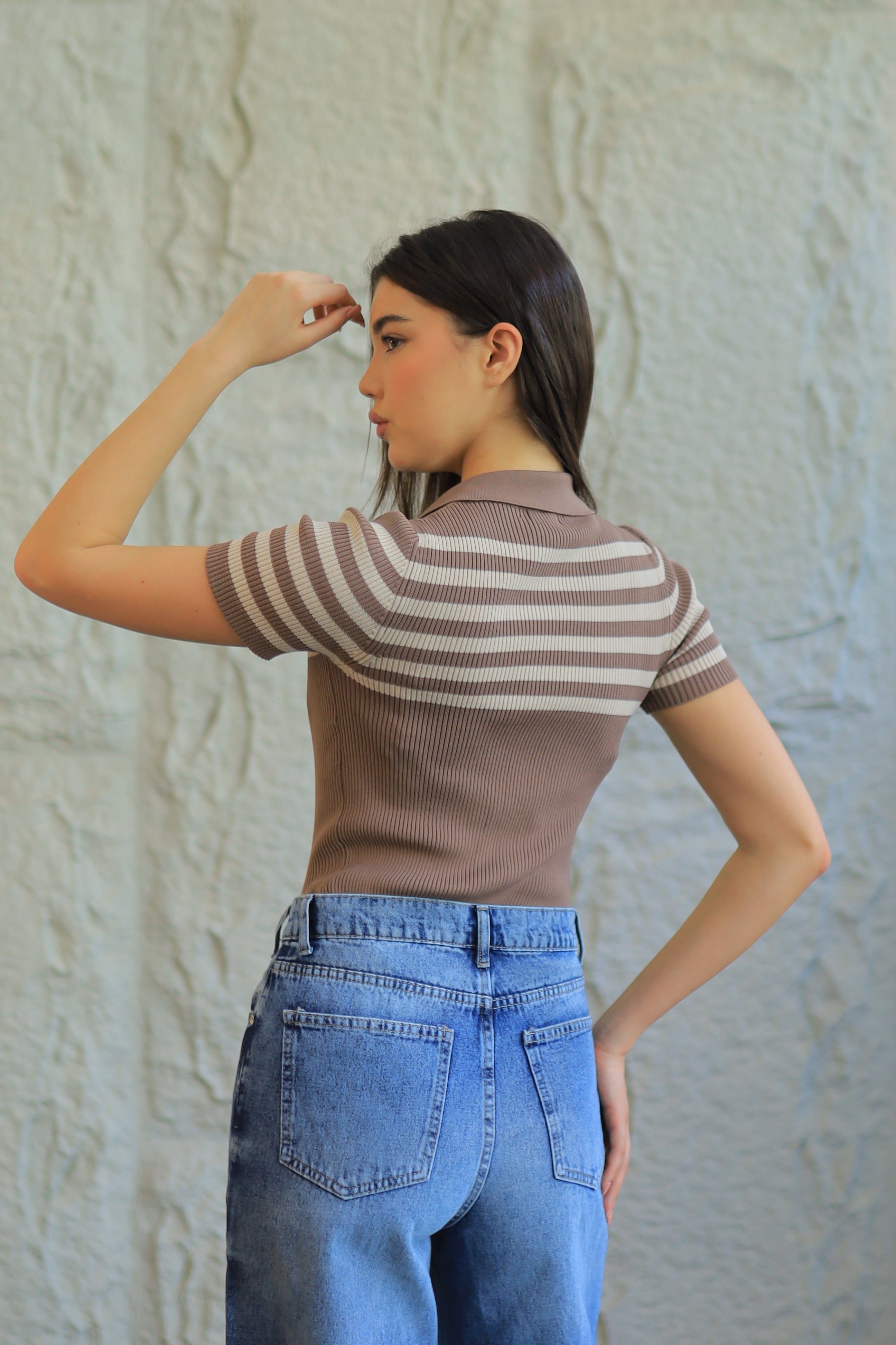 PARISIAN STRIPED KNIT POLO