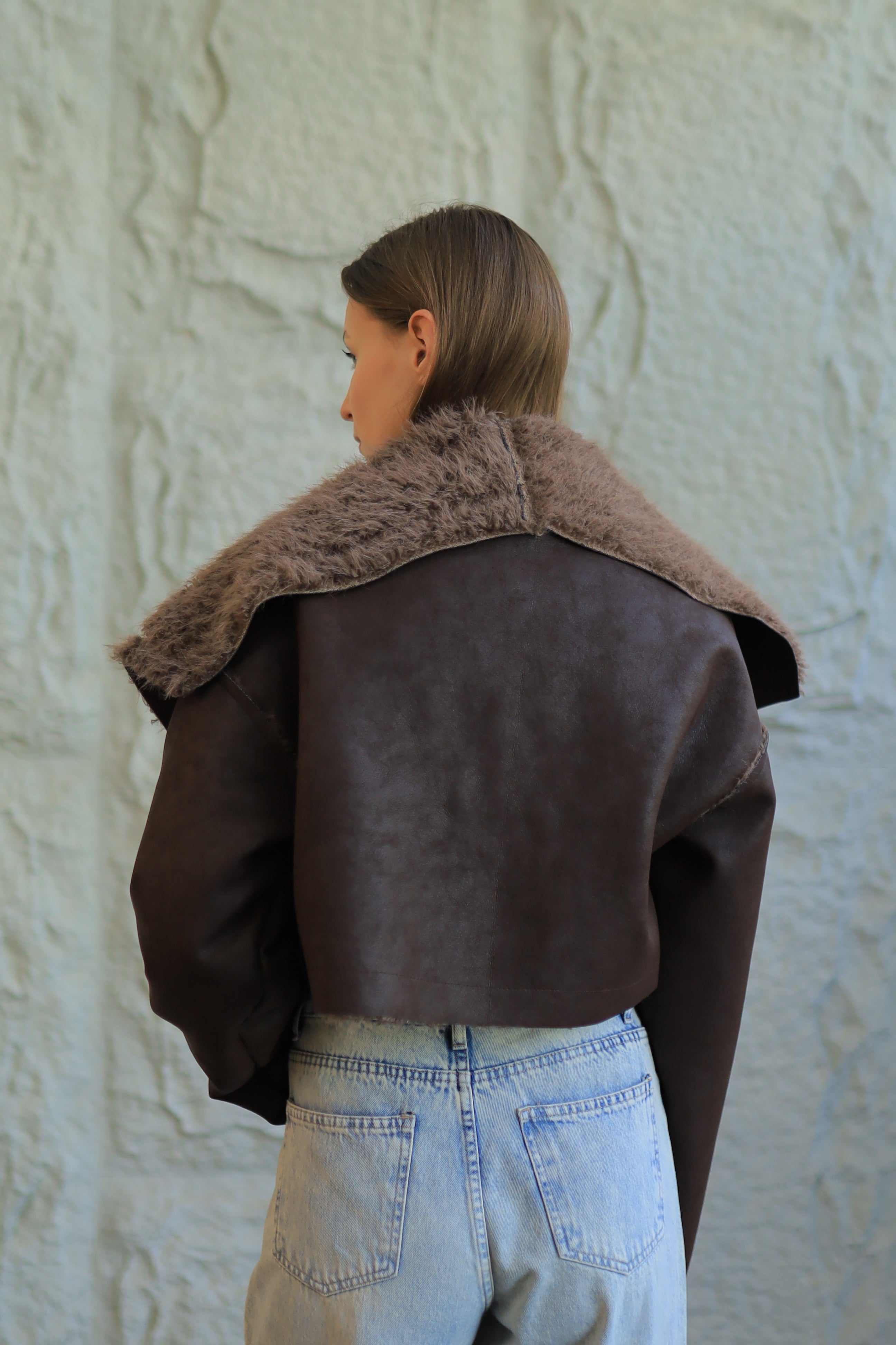 The Cozy Reversible Cropped Shearling Jacket