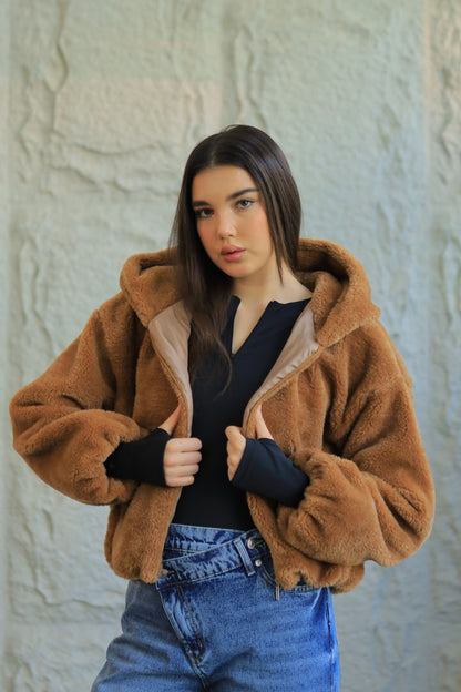 Cozy Teddy Bomber Jacket