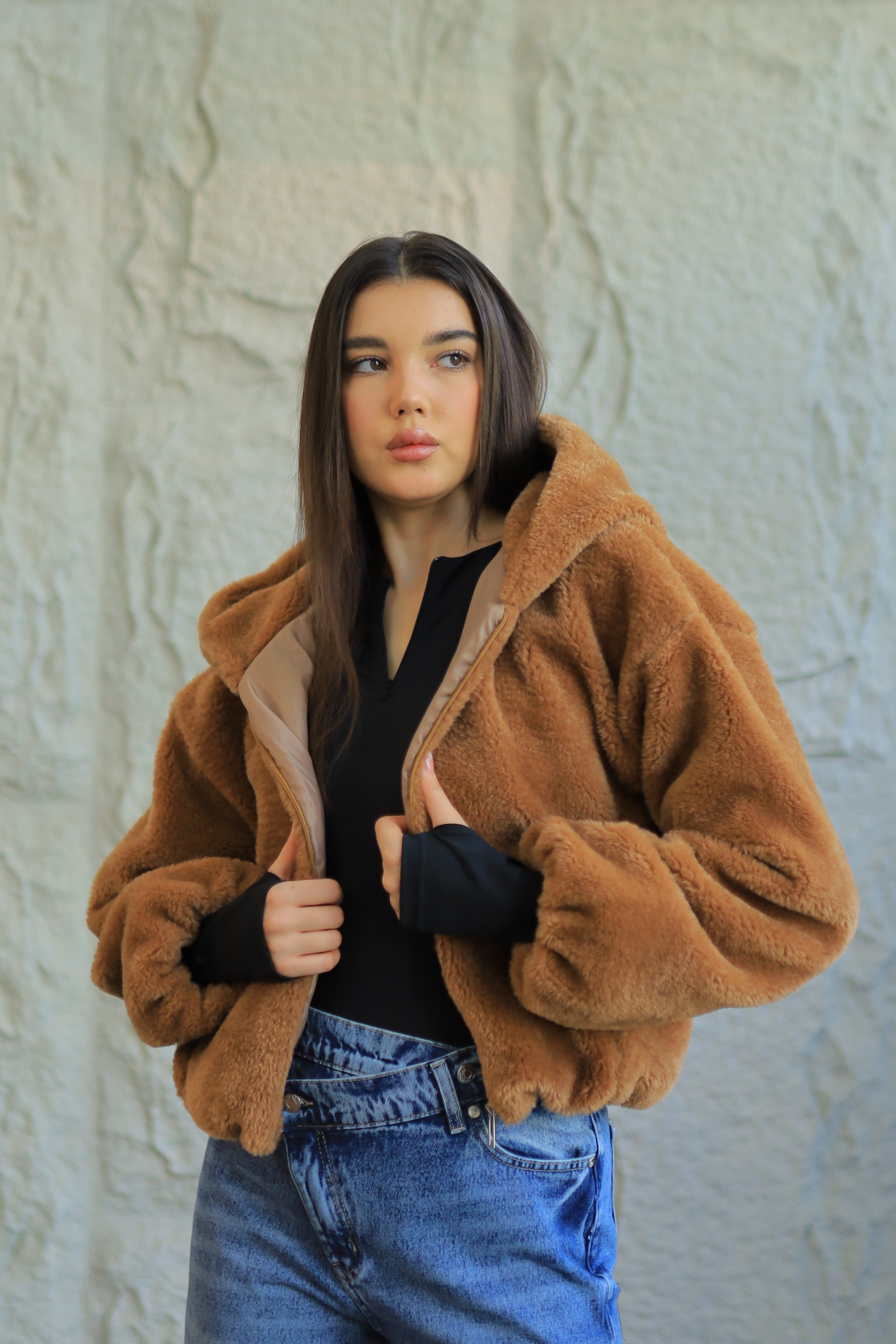 Cozy Teddy Bomber Jacket