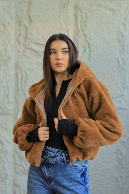 Cozy Teddy Bomber Jacket