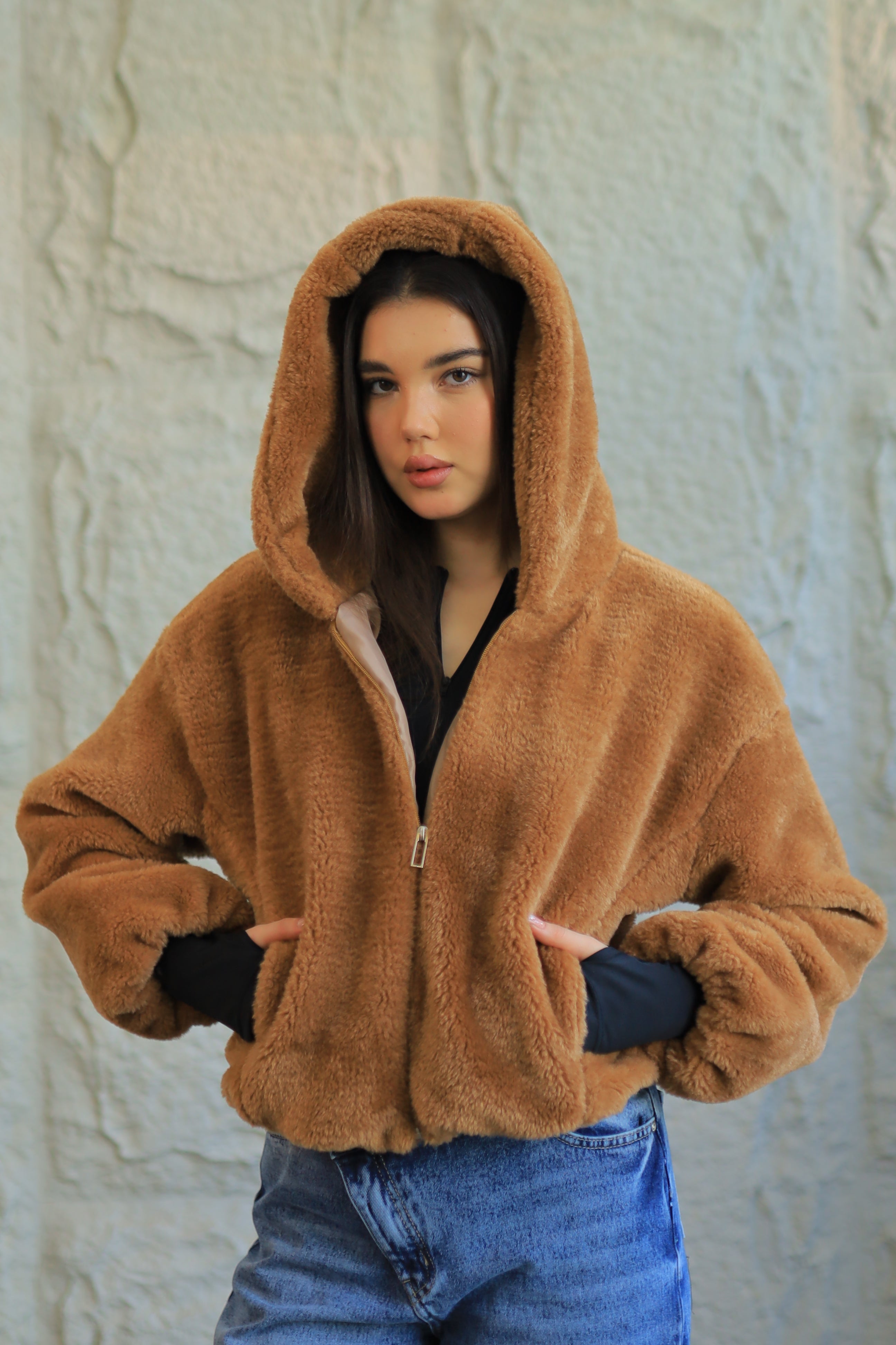 Cozy Teddy Bomber Jacket