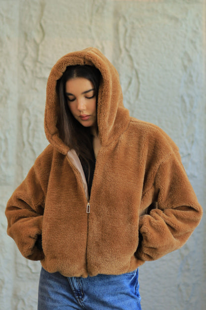 Cozy Teddy Bomber Jacket