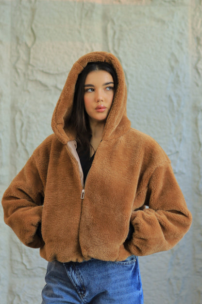 Cozy Teddy Bomber Jacket