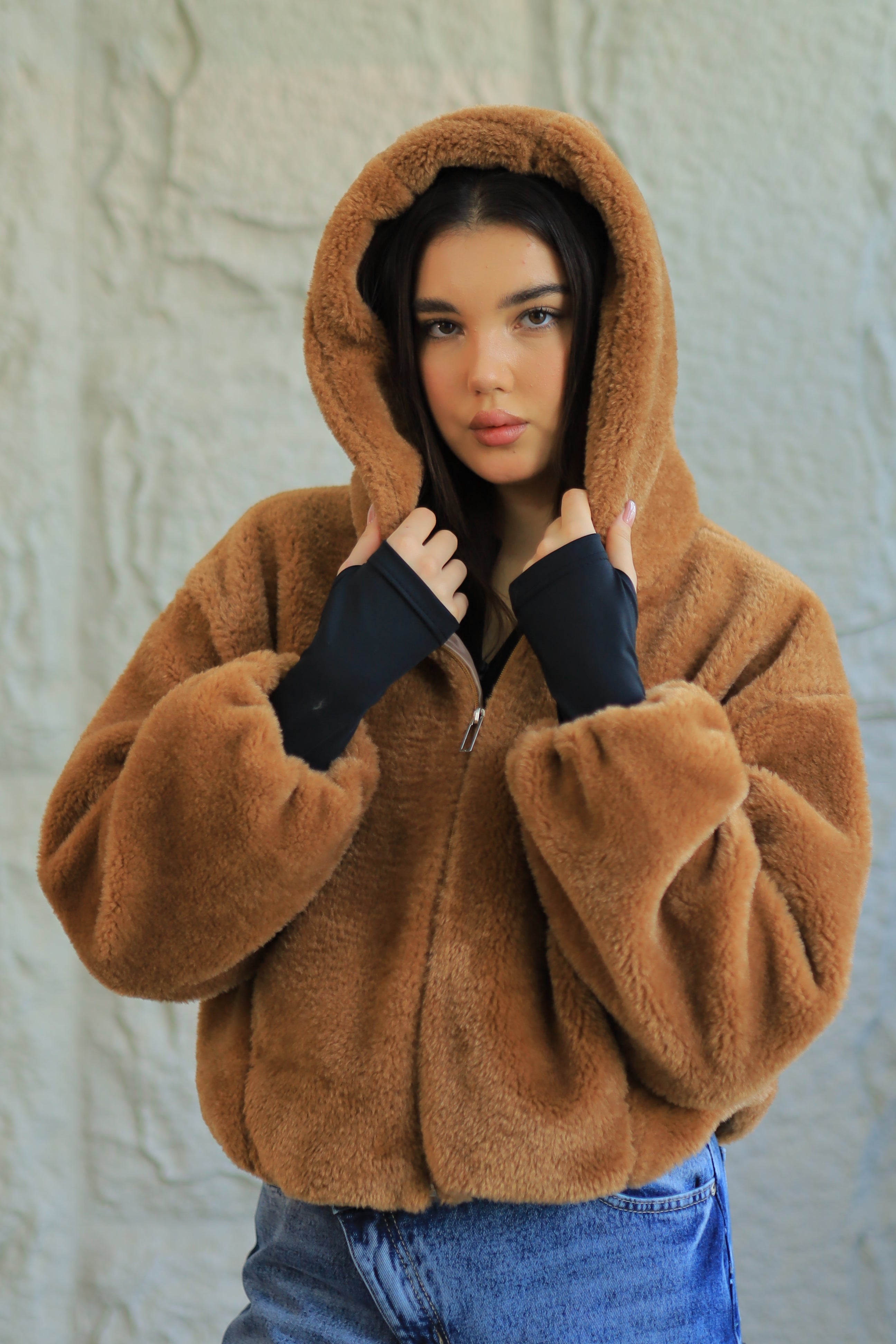 Cozy Teddy Bomber Jacket