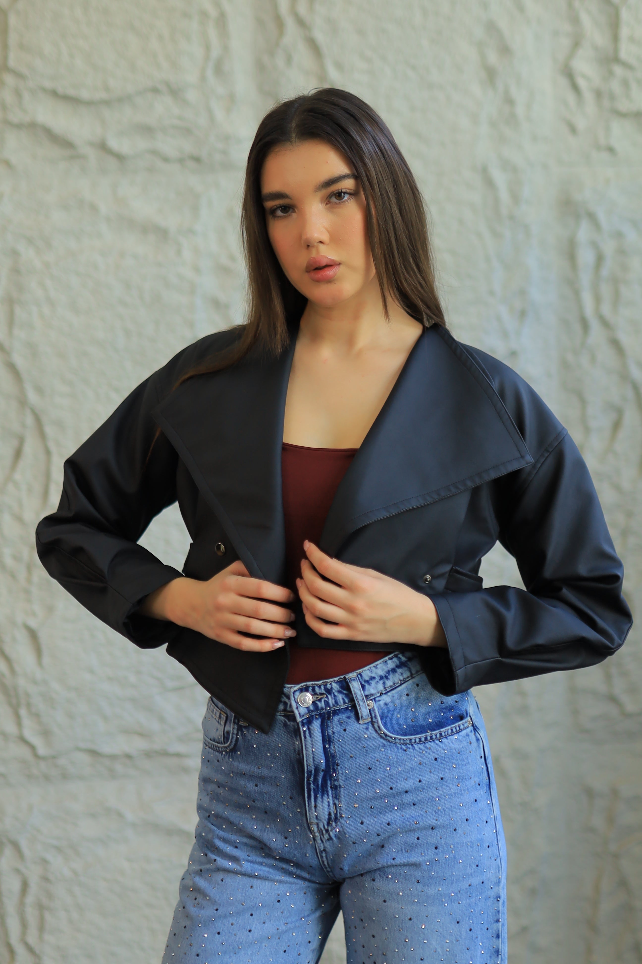 NOIR CROPPED JACKET