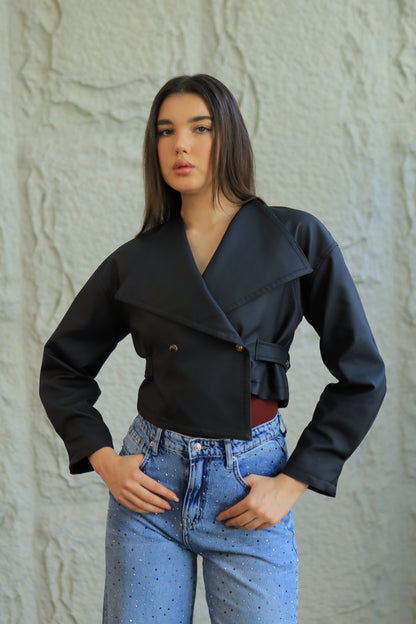 NOIR CROPPED JACKET