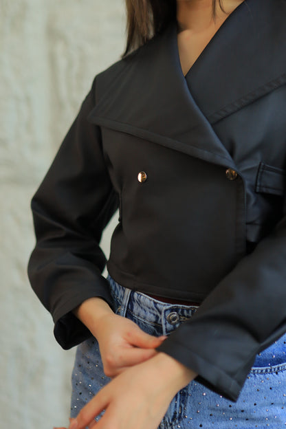 NOIR CROPPED JACKET