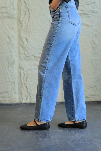 STARDUST STUDDED DENIM JEANS