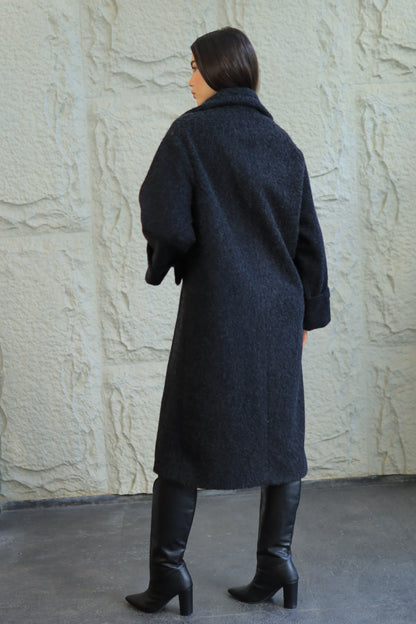 Teddy Textured Long Coat