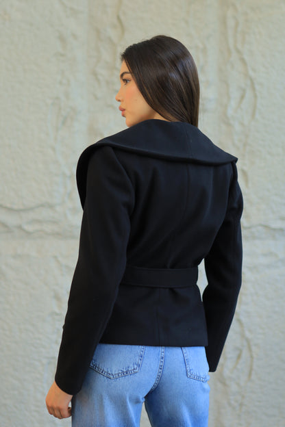 Sculpted Elegance Belted Jacket