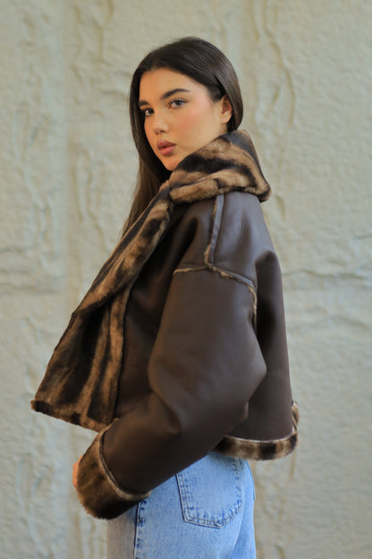 Double-Face Faux Shearling Jacket