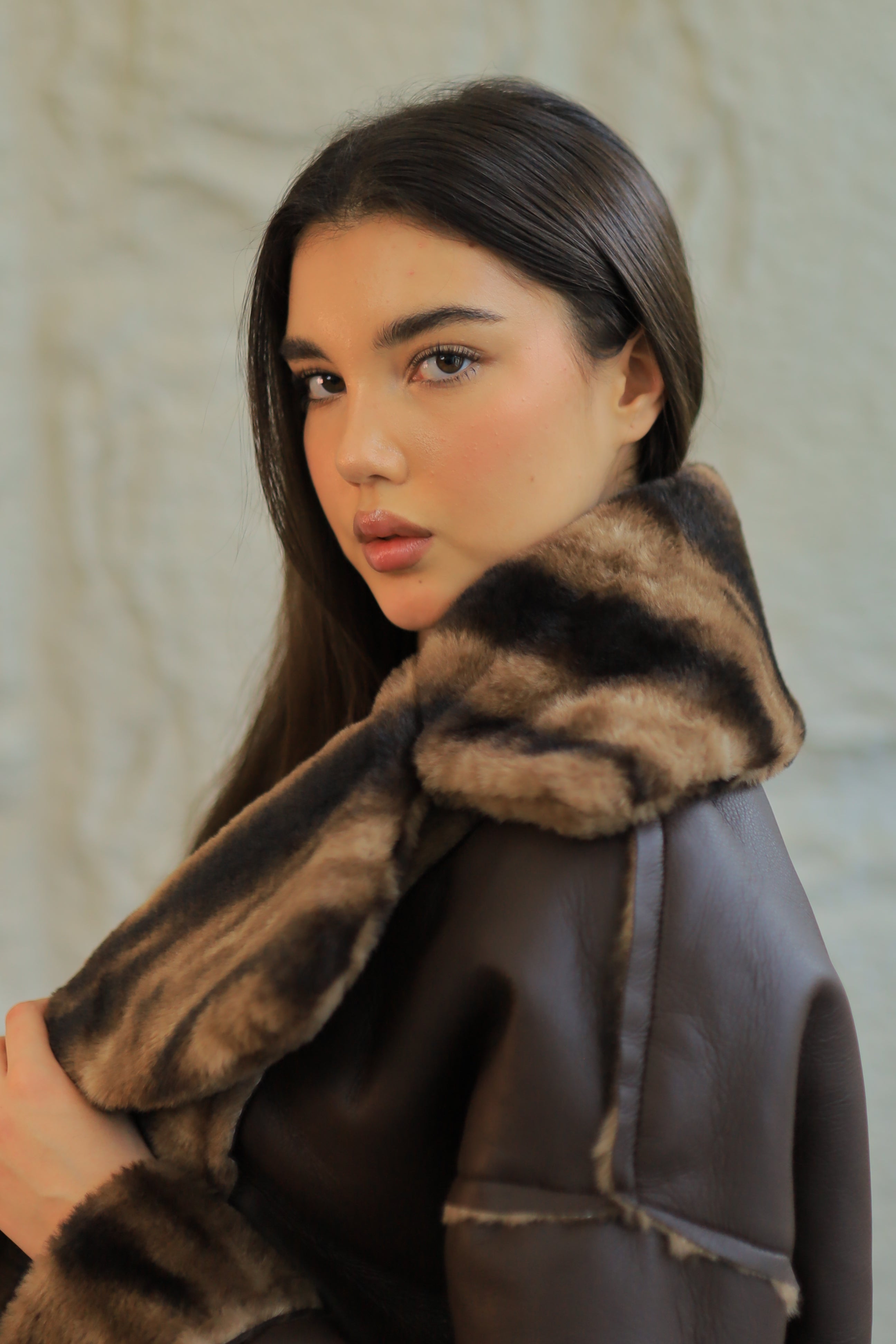 Double-Face Faux Shearling Jacket