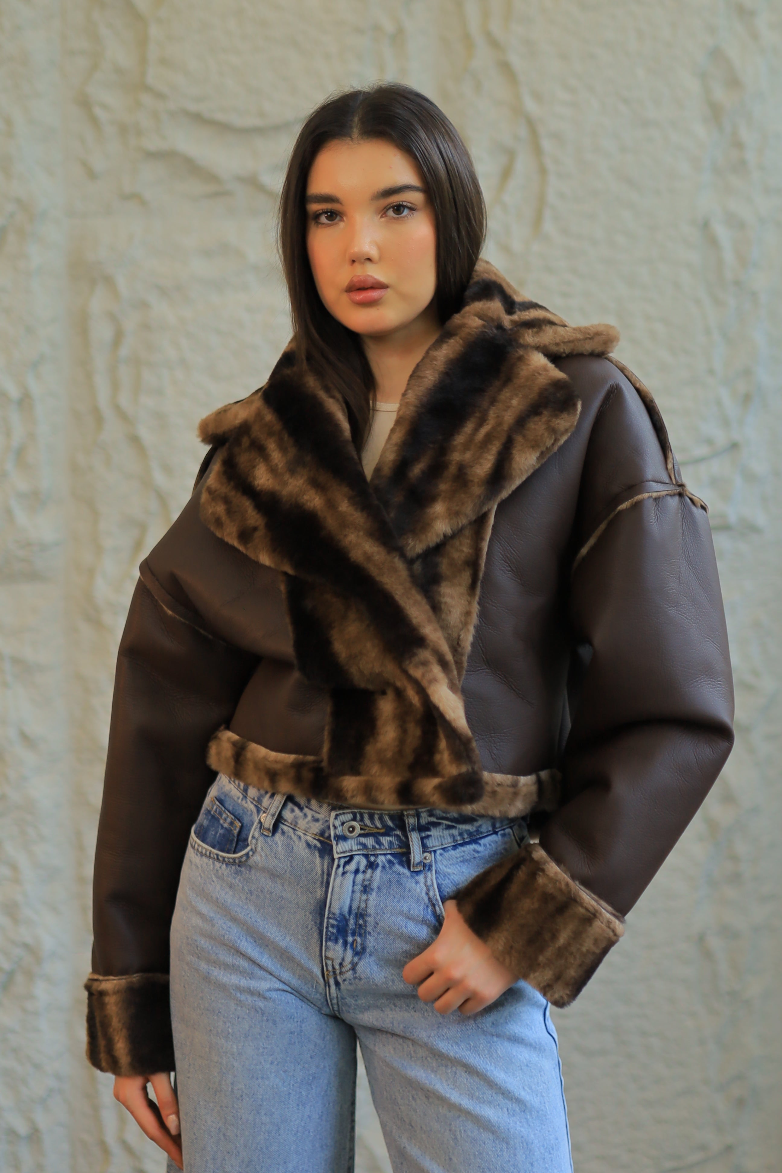 Double-Face Faux Shearling Jacket