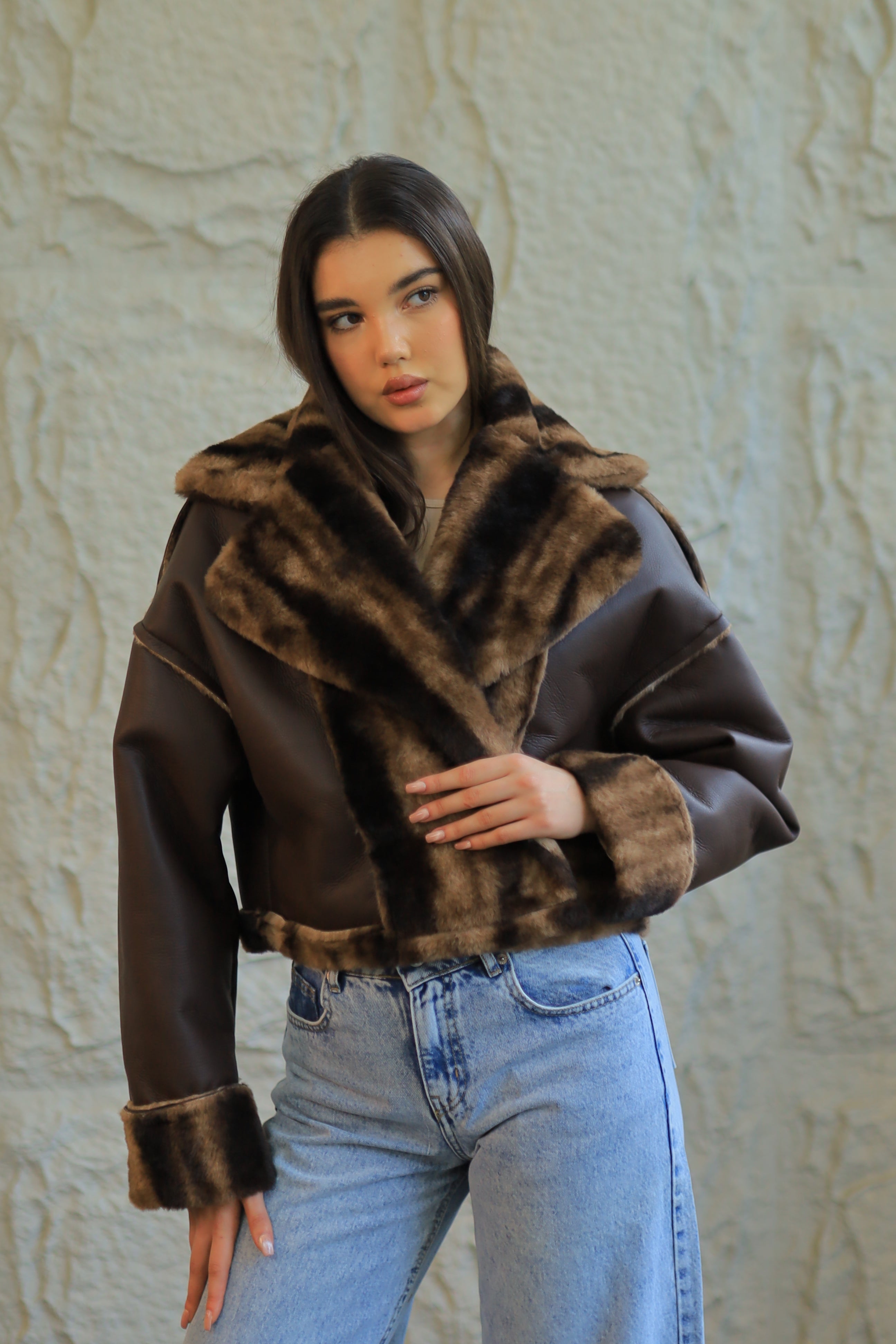 Double-Face Faux Shearling Jacket
