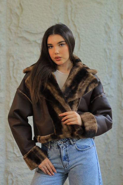 Double-Face Faux Shearling Jacket