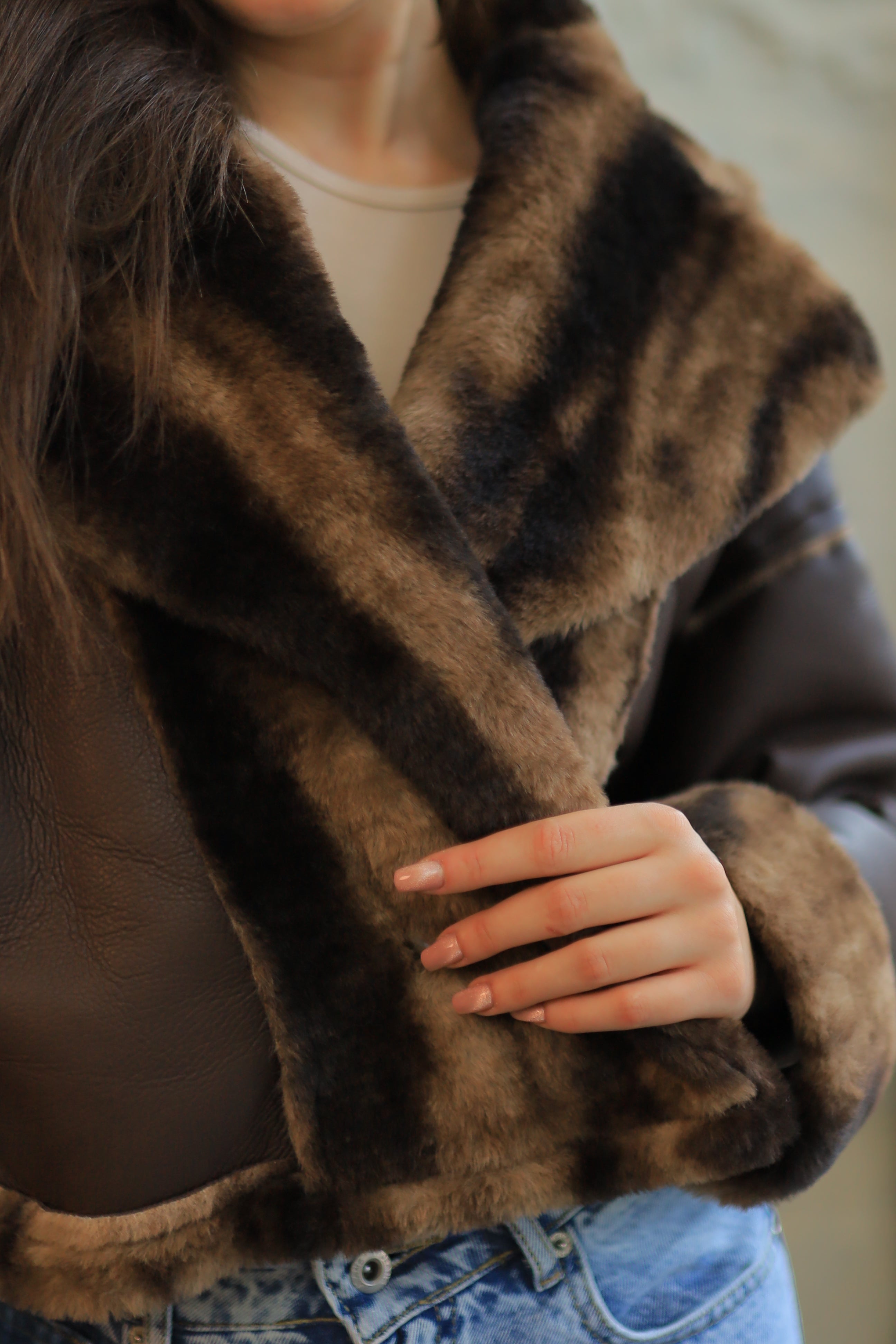 Double-Face Faux Shearling Jacket