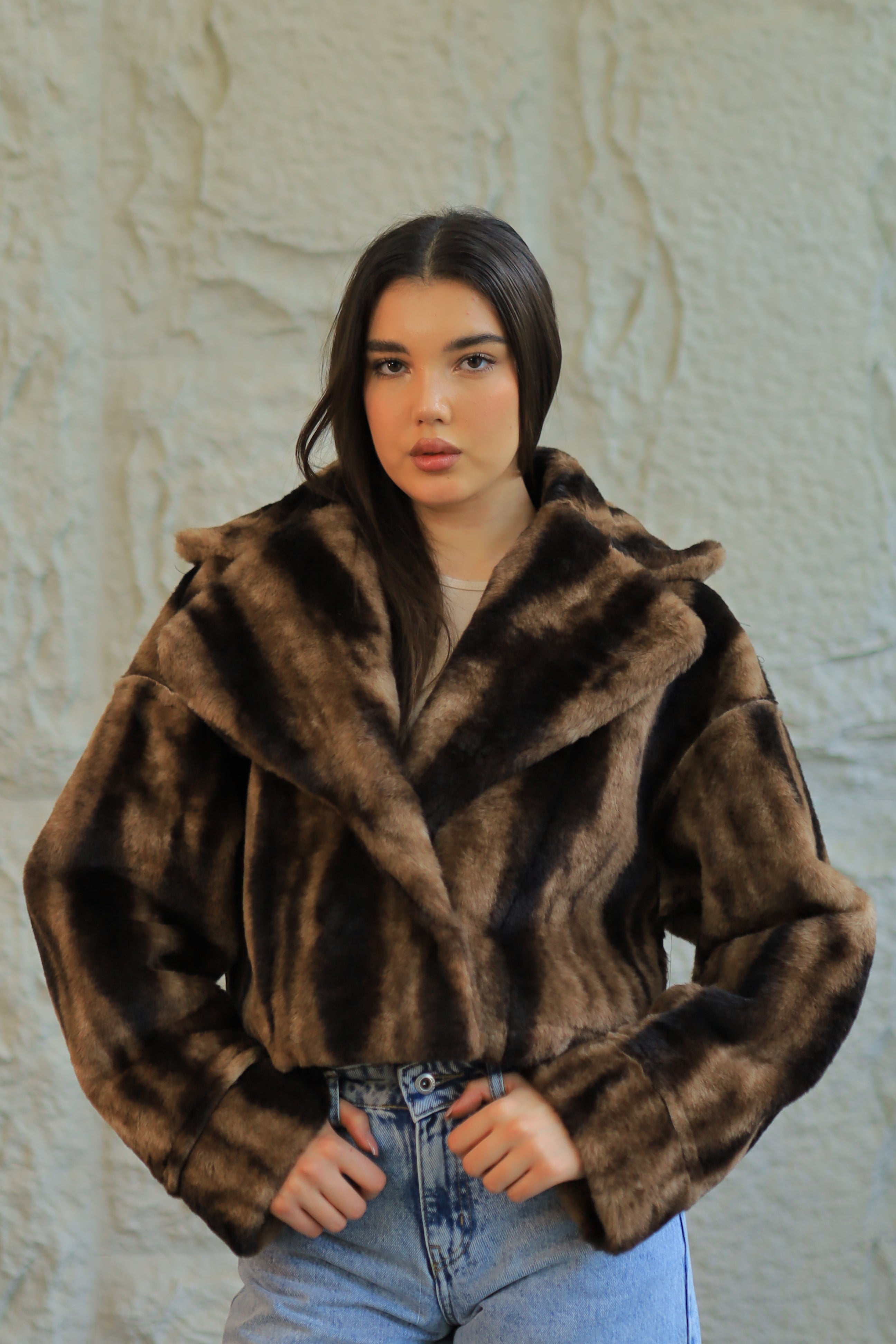 Double-Face Faux Shearling Jacket