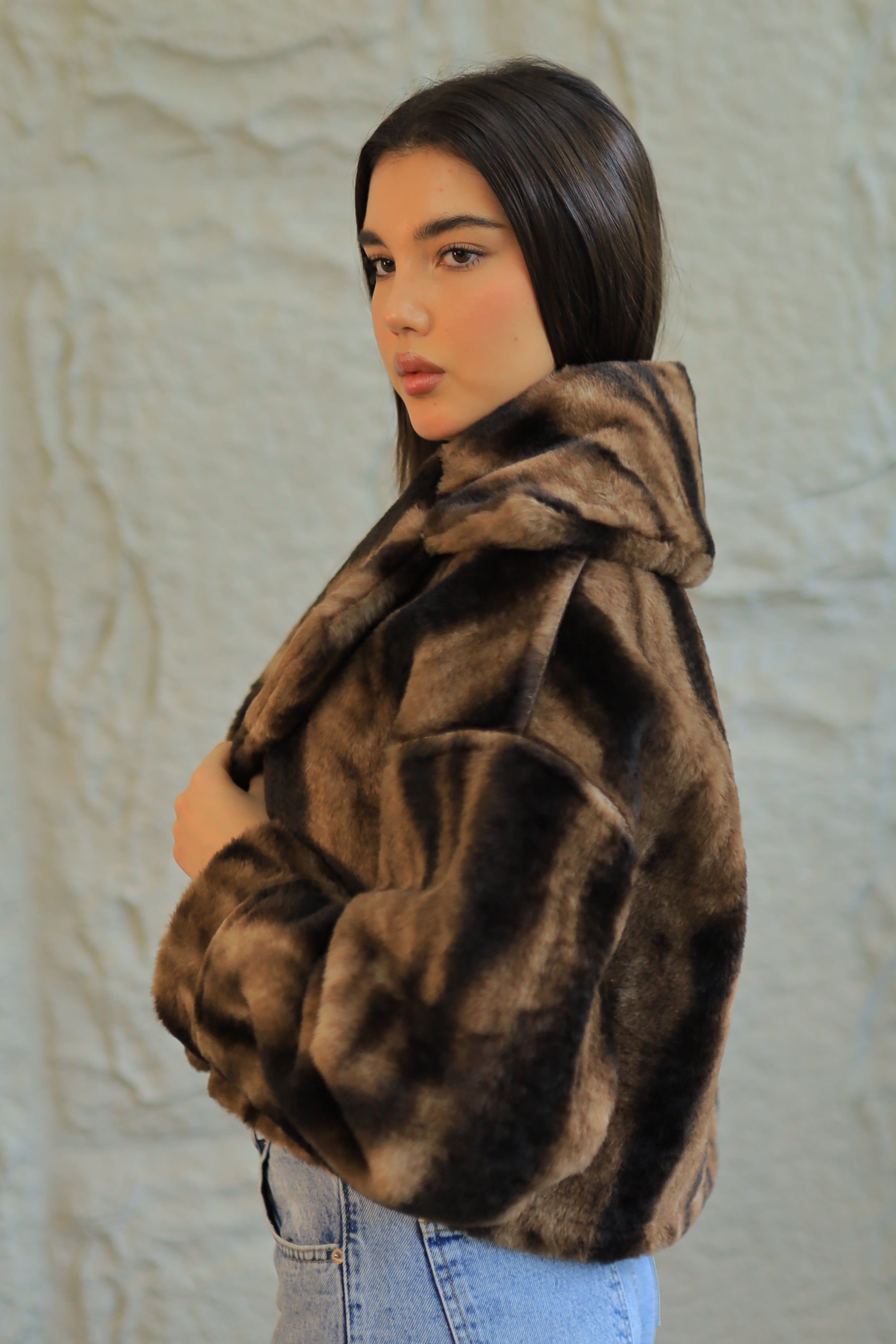 Double-Face Faux Shearling Jacket