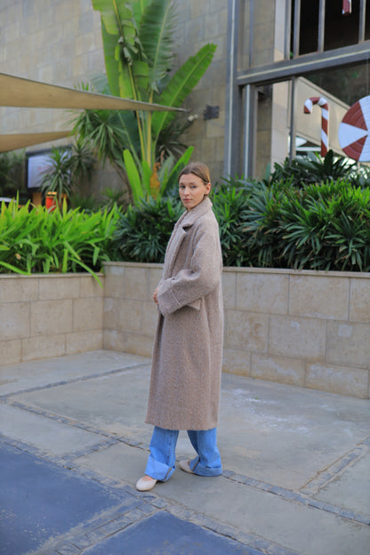 Teddy Textured Long Coat