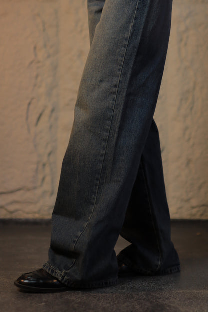 Dark Wash Wide-Leg Jeans