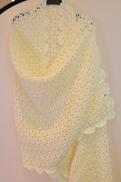 HANDMADE CROCHET SHAWL - VANILLA CREAM