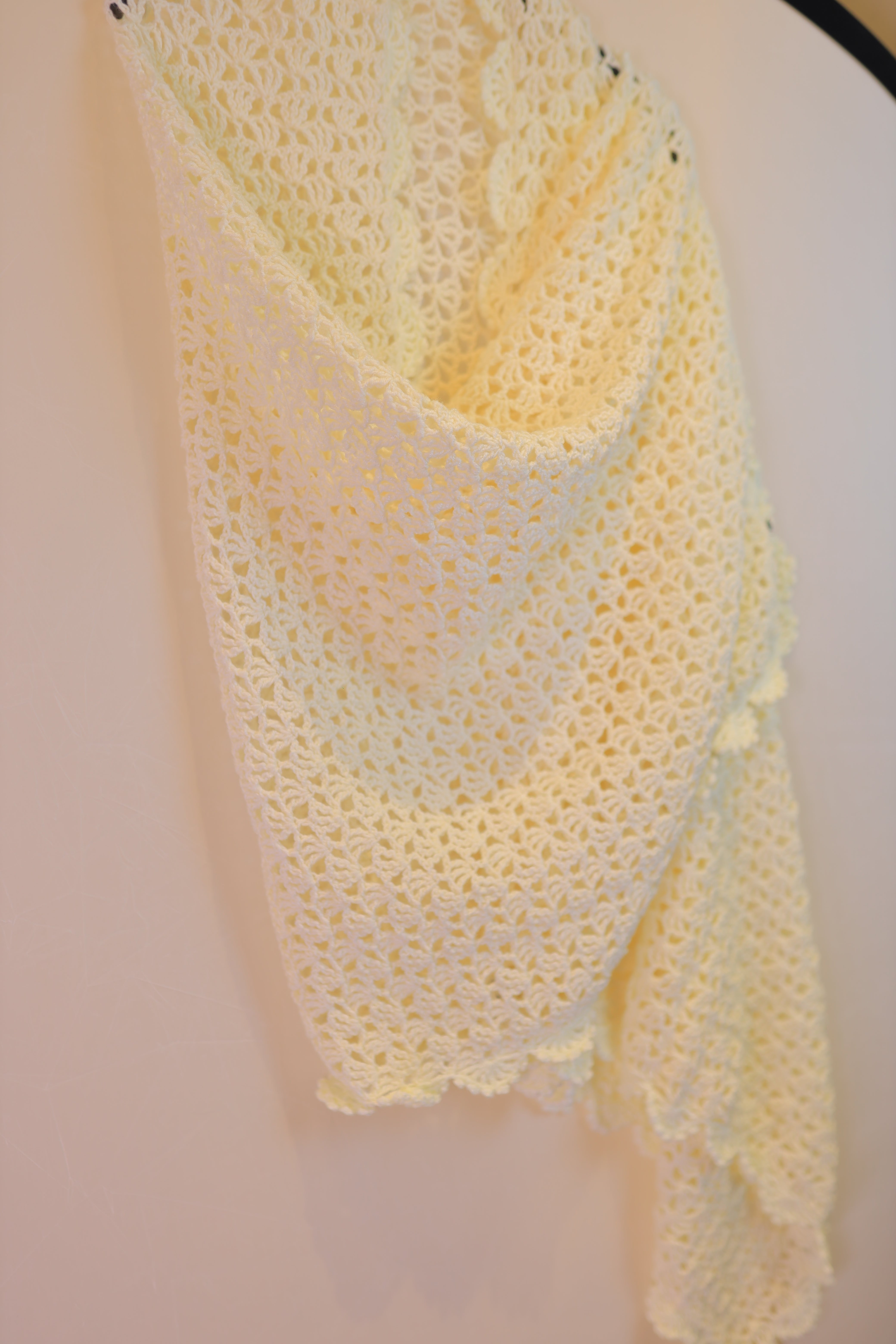 HANDMADE CROCHET SHAWL - VANILLA CREAM